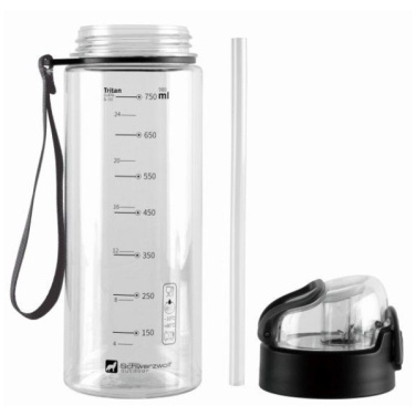 Logo trade promotional merchandise photo of: Drinking bottle SEYHAN 900 ml Schwarzwolf